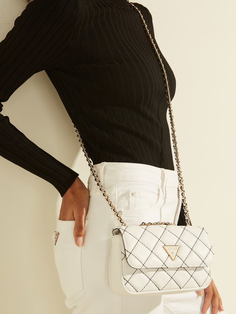 Guess Cessily Quilted Micro Women's Mini Bag White | 2163-HOXQC