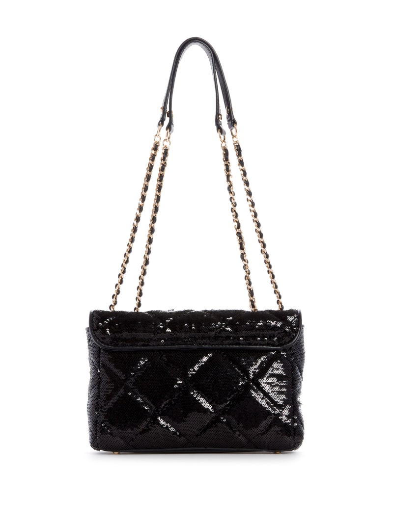 Guess Cessily Sequins Convertible Women's Crossbody Bags Black | 0254-IZGRT