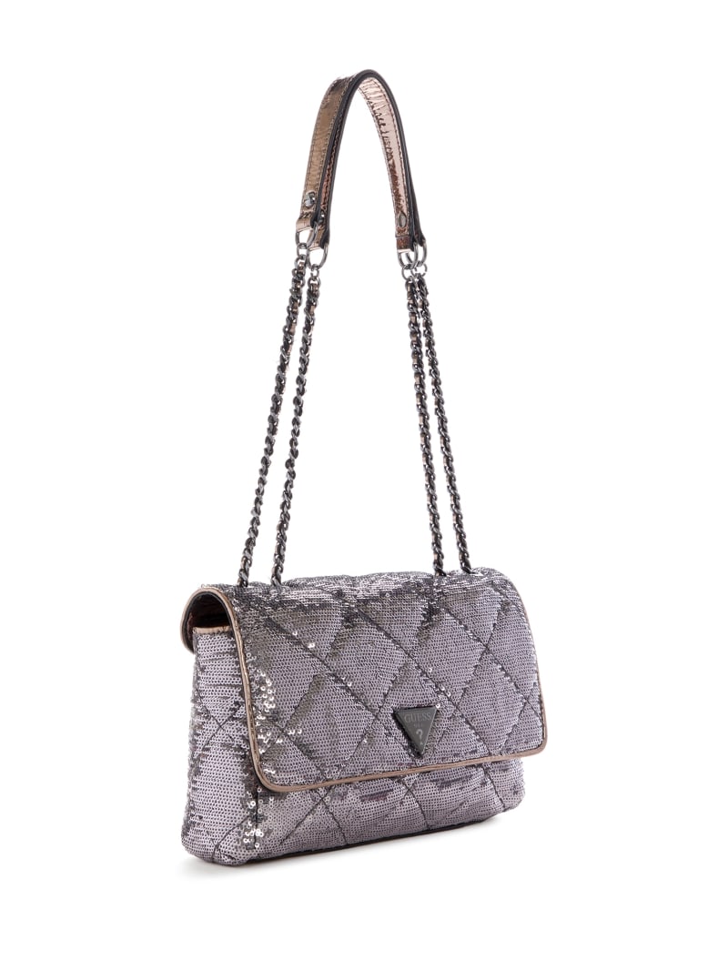 Guess Cessily Sequins Convertible Women's Crossbody Bags Grey | 2468-HKLZG