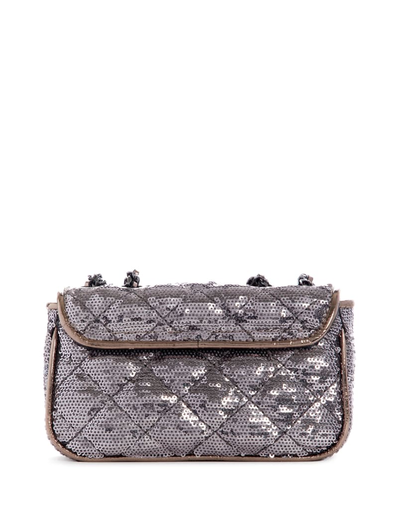 Guess Cessily Sequins Convertible Women's Mini Bag Silver | 8042-XFWTY