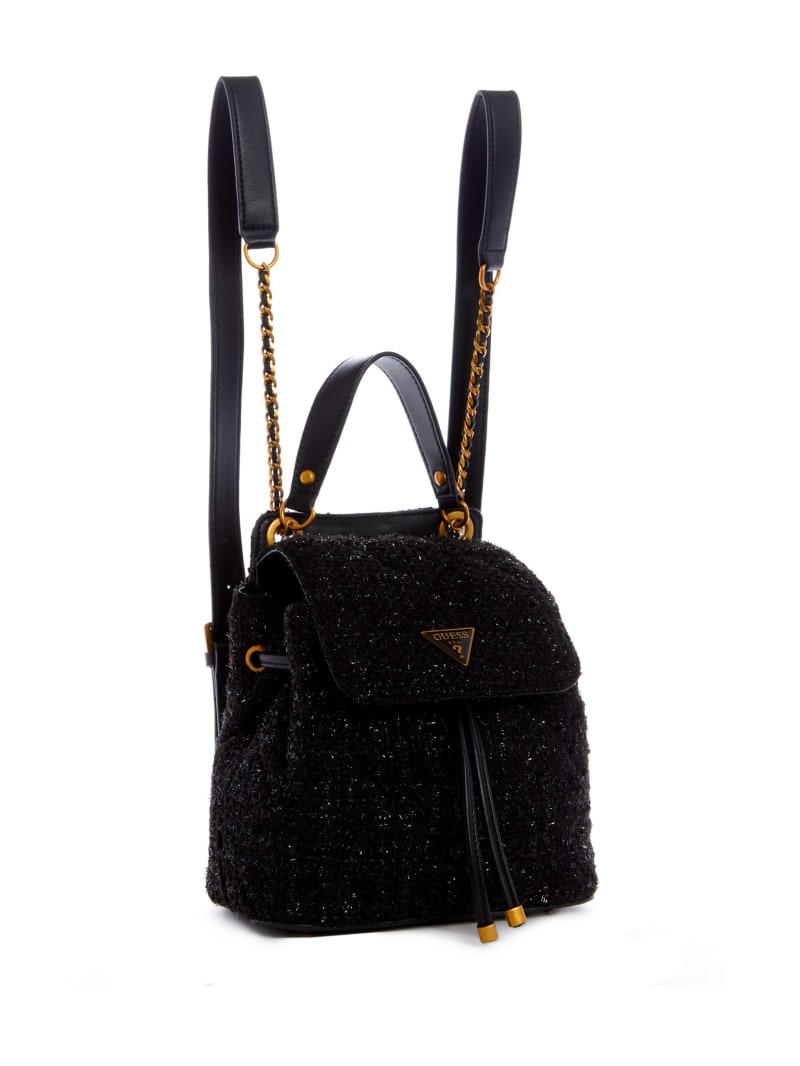 Guess Cessily Tweed Convertible Women's Backpacks Black | 7932-ALGOC