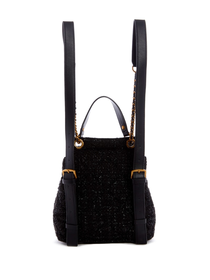 Guess Cessily Tweed Convertible Women's Backpacks Black | 7932-ALGOC