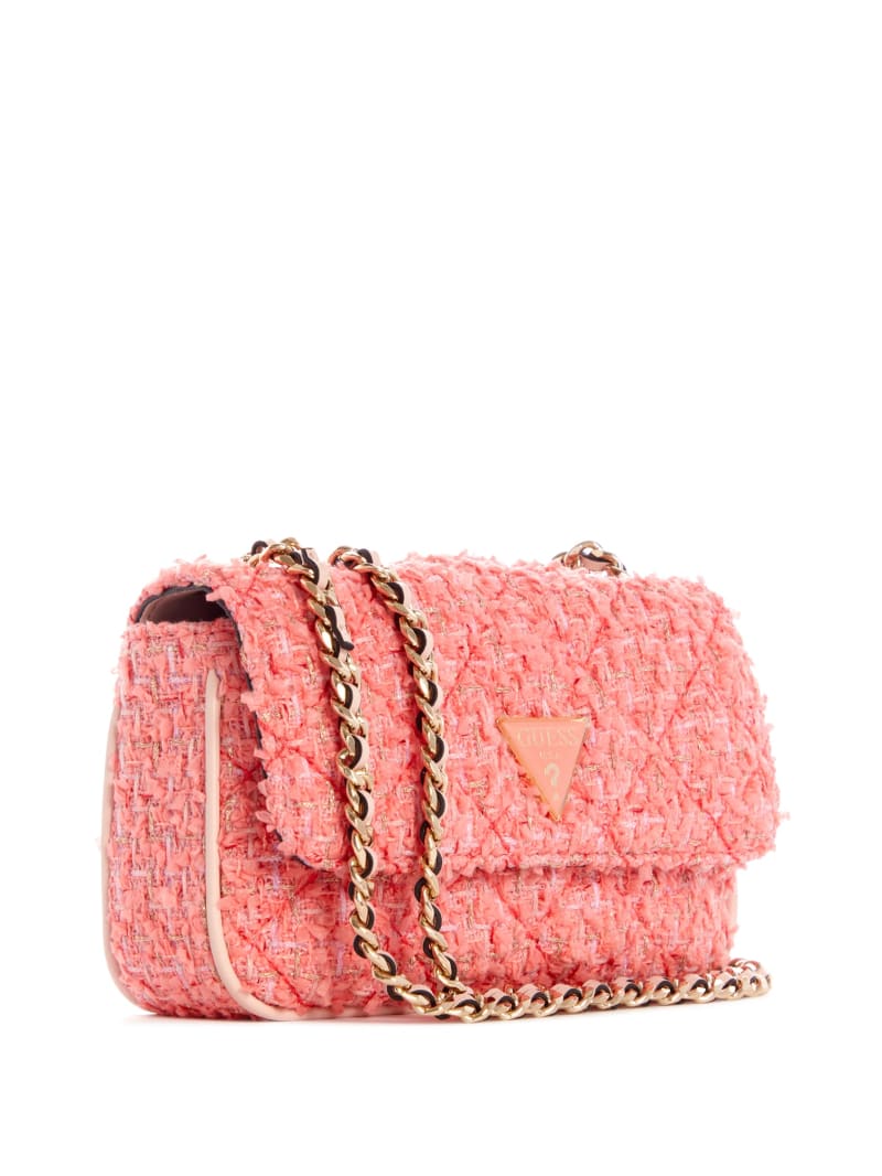 Guess Cessily Tweed Micro Women's Mini Bag Coral | 6481-TYJBP