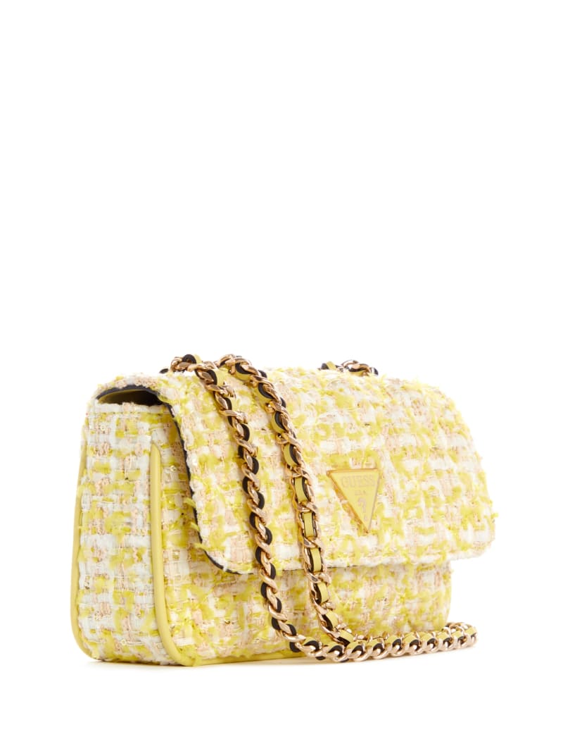 Guess Cessily Tweed Micro Women's Mini Bag Light Gold | 6519-TMPSE