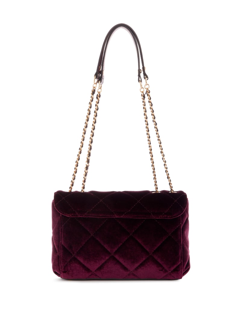 Guess Cessily Velvet Convertible Women's Crossbody Bags Burgundy | 1574-OYKVM