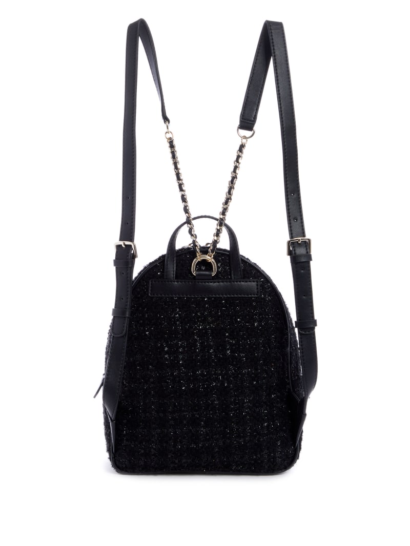 Guess Cessily Velvet Women's Backpacks Black | 9852-LPMBI