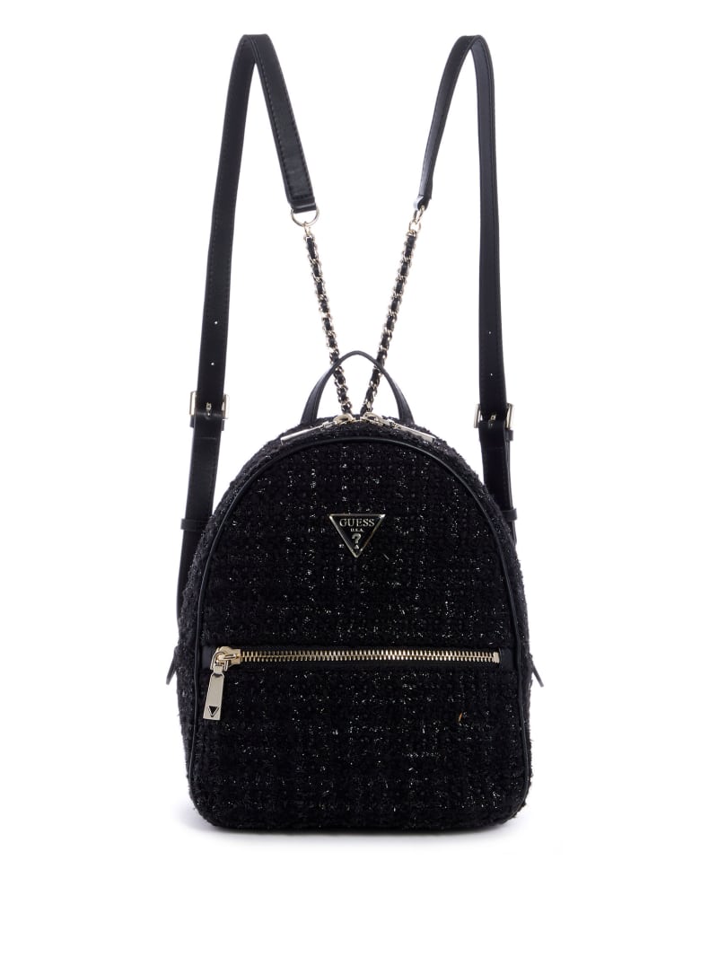 Guess Cessily Velvet Women\'s Backpacks Black | 9852-LPMBI