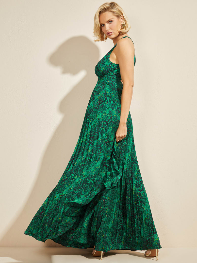 Guess Charmed Gown Women's Dress Green | 9810-ZRWQT