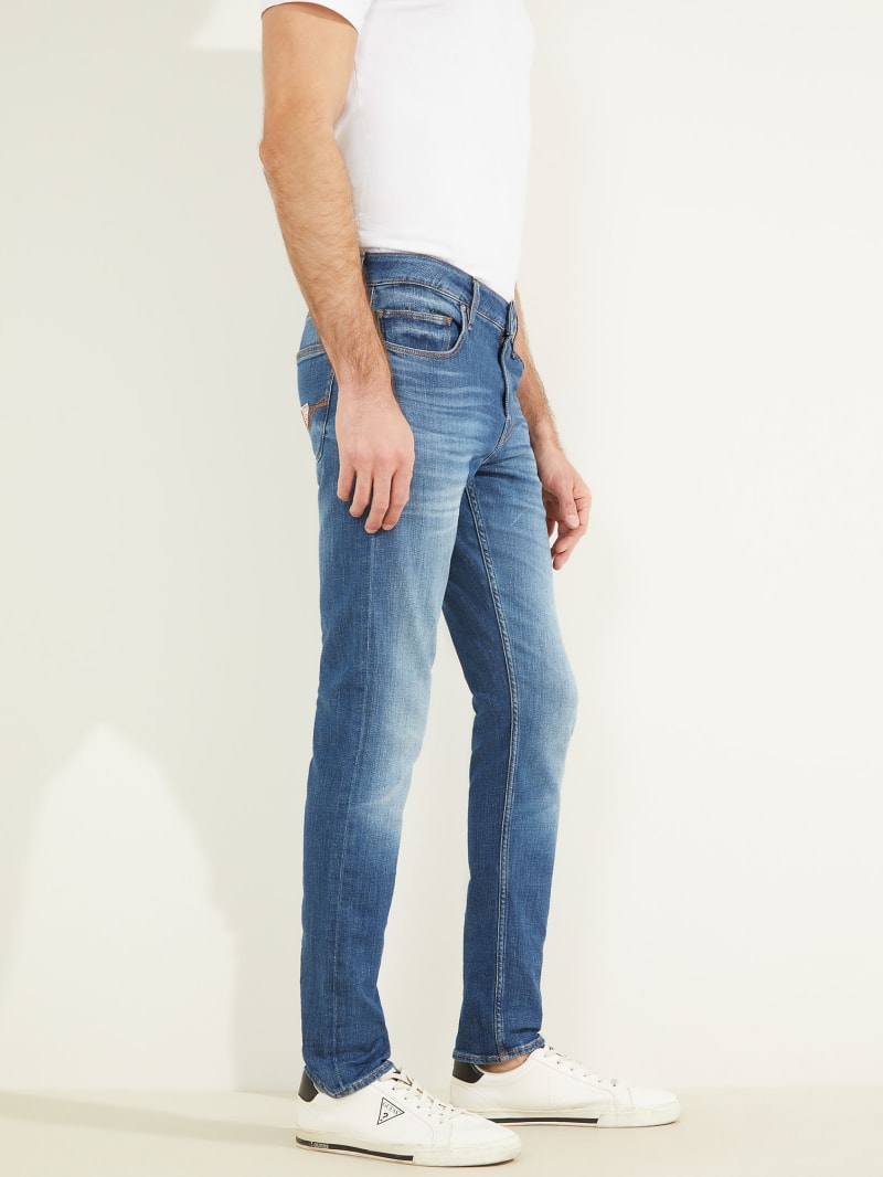 Guess Chris Skinny Men's Pants Blue | 2801-HKPAT