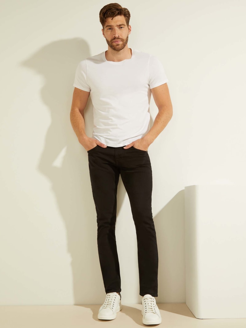 Guess Classic Solid Skinny Men's Pants Black | 8620-LFXCP