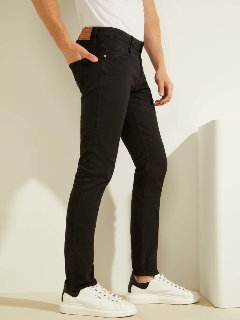 Guess Classic Solid Skinny Men's Pants Black | 8620-LFXCP