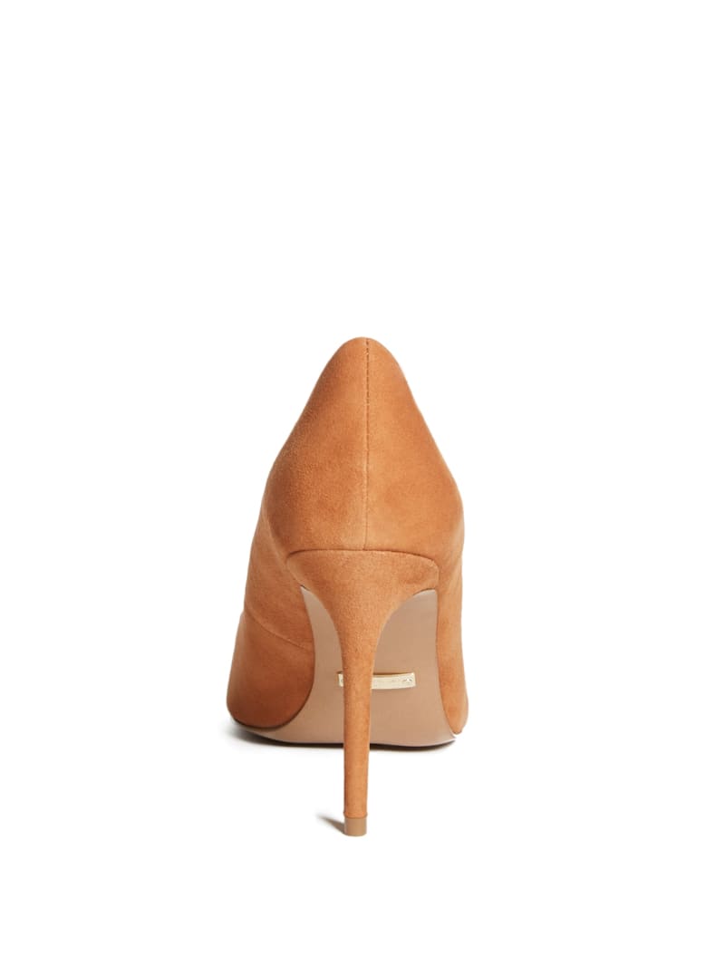 Guess Classic Suede Women's Pumps Brown | 9638-IDVCZ