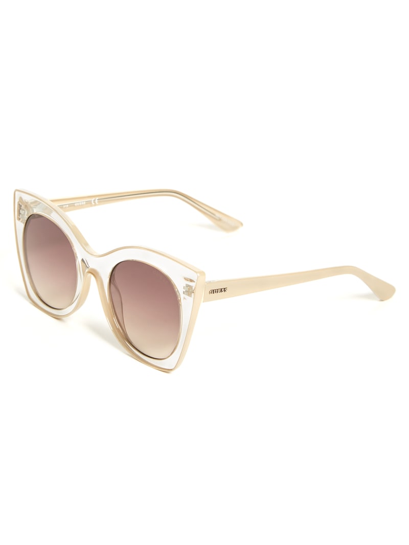 Guess Clear Cat-Eye Women's Sunglasses Rose Gold | 9478-ZLWIN