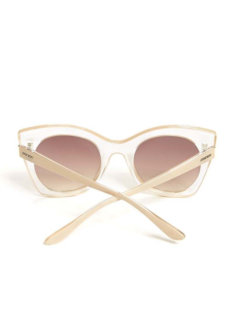 Guess Clear Cat-Eye Women's Sunglasses Rose Gold | 9478-ZLWIN