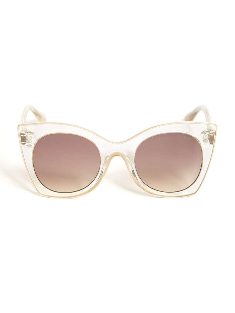 Guess Clear Cat-Eye Women\'s Sunglasses Rose Gold | 9478-ZLWIN