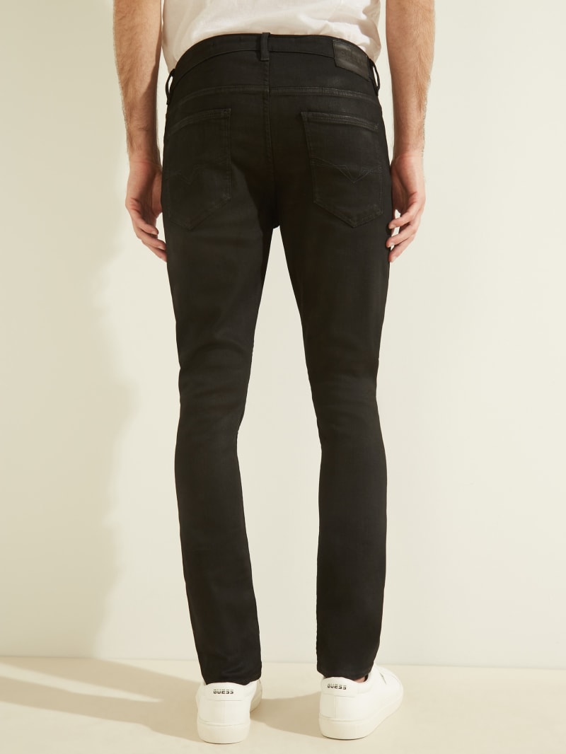 Guess Coated Skinny Men's Pants Black | 9608-DZFVW