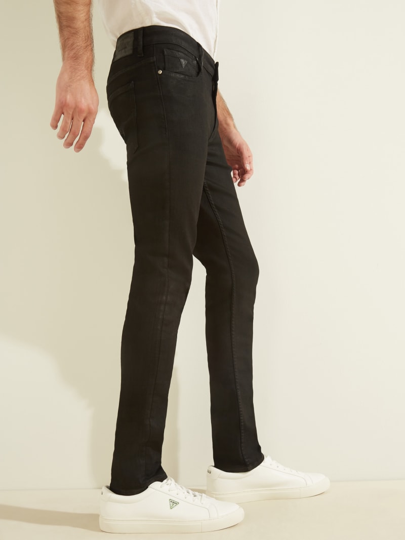 Guess Coated Skinny Men's Pants Black | 9608-DZFVW