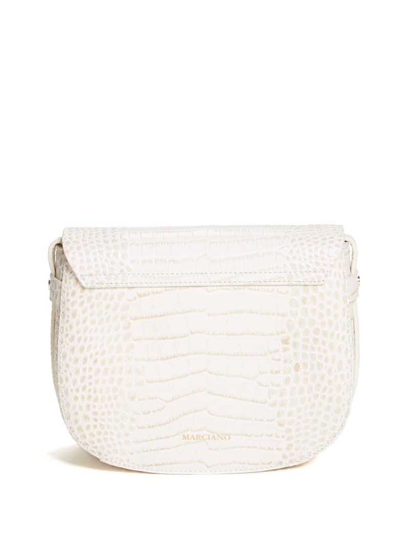 Guess Crocodile Saddle Women's Handbag White | 9540-XFGKZ