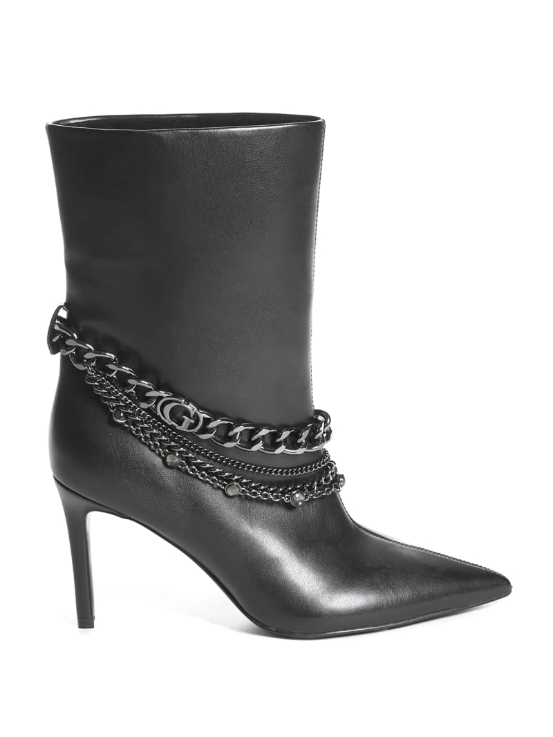 Guess Dasilde Chain Women's Boots Black | 2609-WHTVL