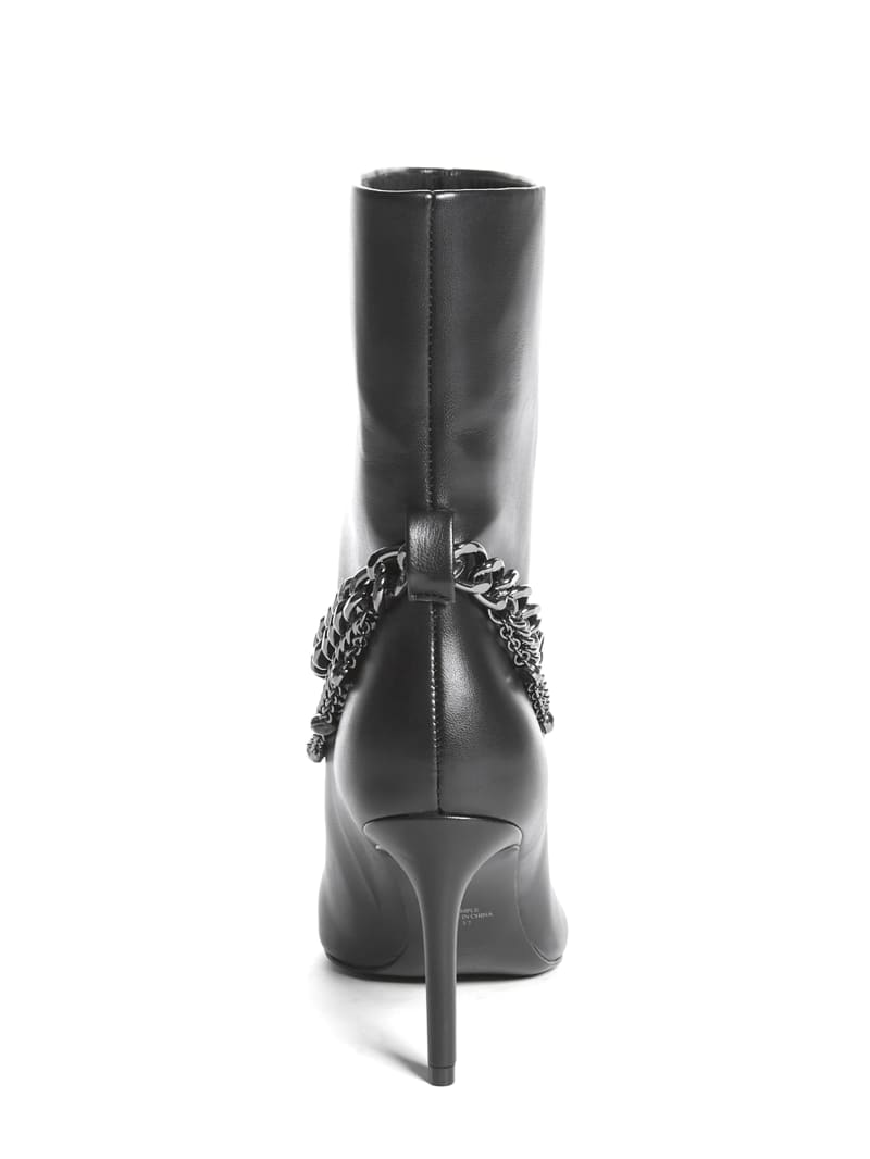 Guess Dasilde Chain Women's Boots Black | 2609-WHTVL