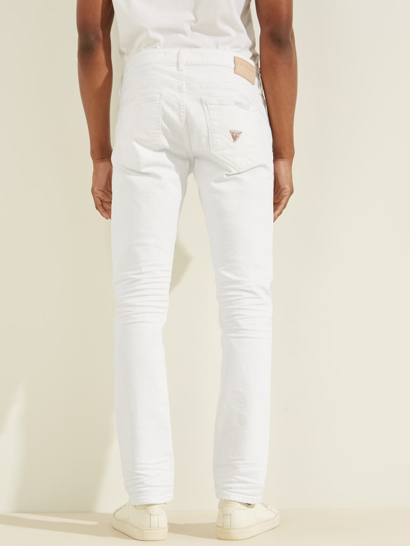 Guess Destroyed Knee Painter's Skinny Men's Pants White | 9654-LDPUE