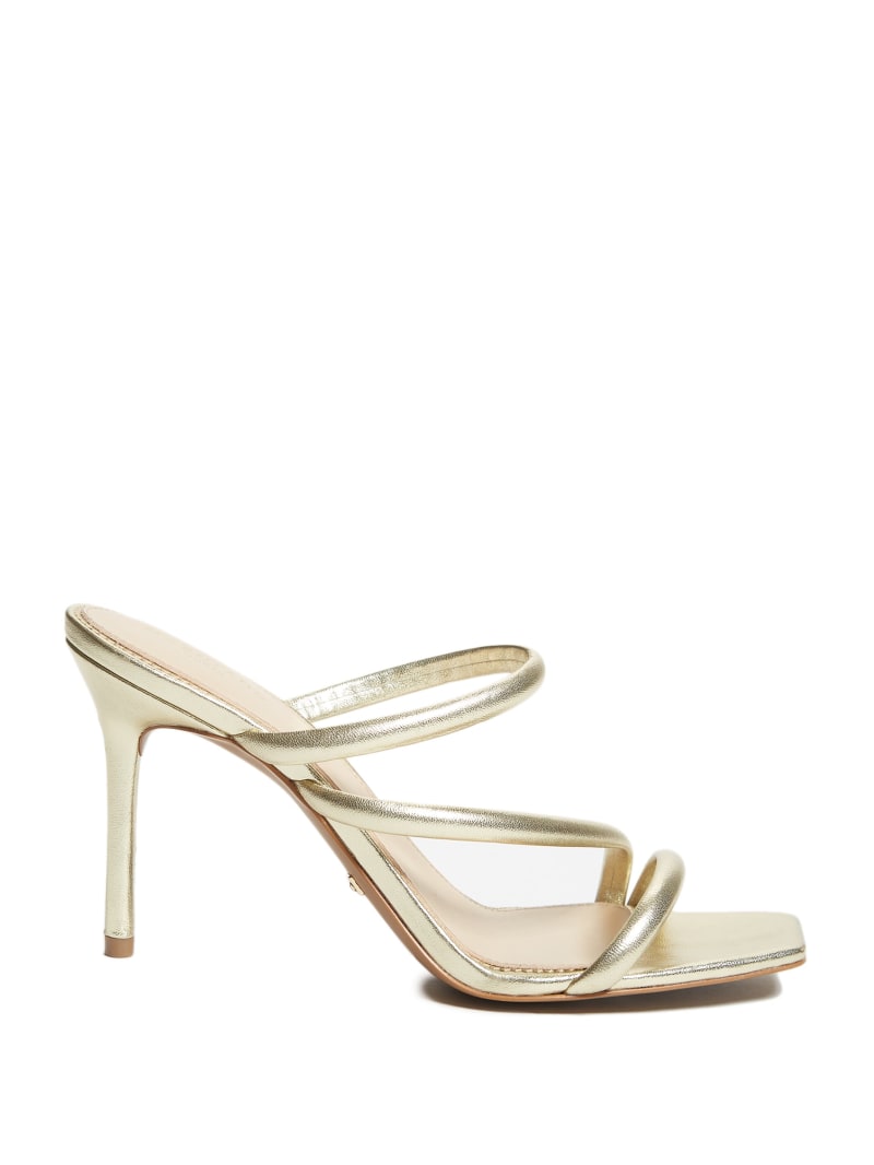 Guess Dorila Leather Strappy Women's Sandals Gold | 3547-FGYNW