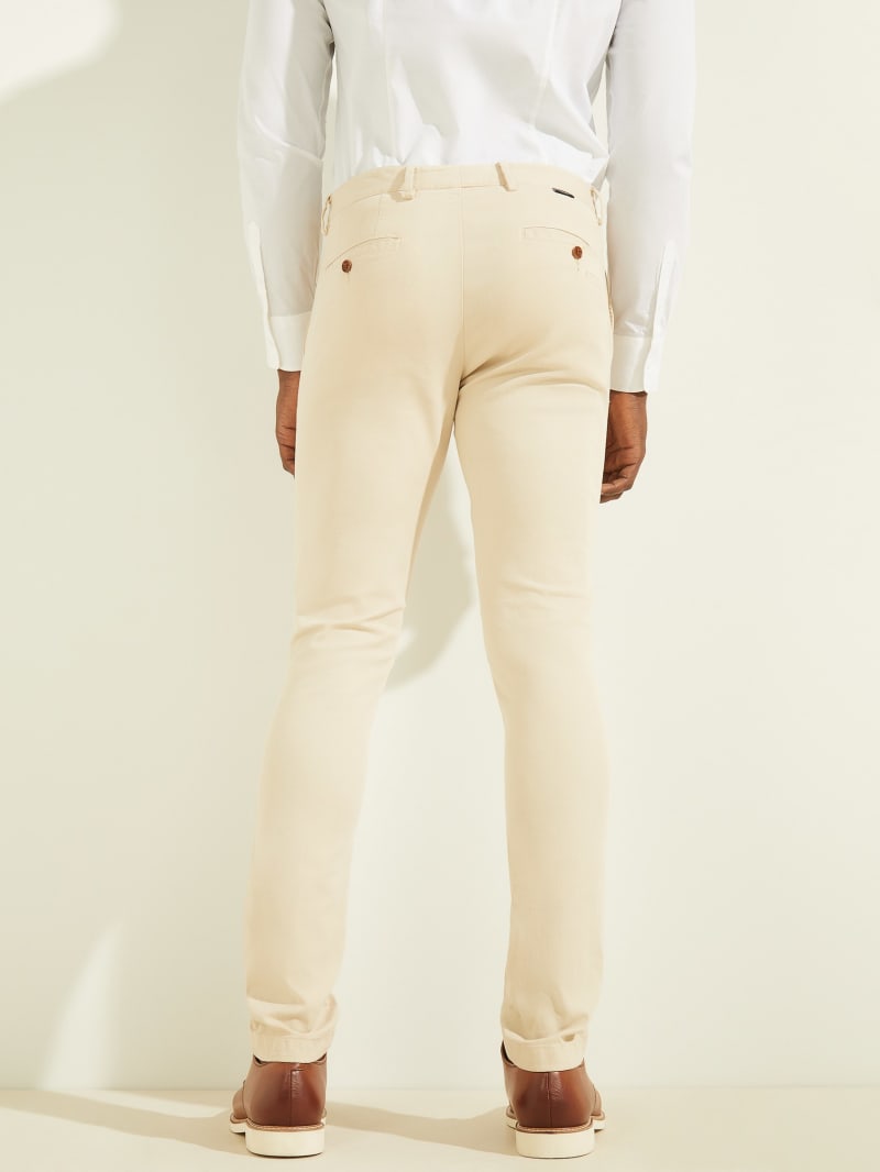 Guess Easy Chino Men's Pants Beige | 5694-BZHLV