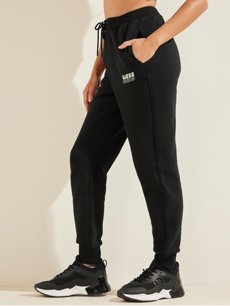 Guess Eco Alisha Logo Joggers Women's Pants Black | 5826-IJTCS