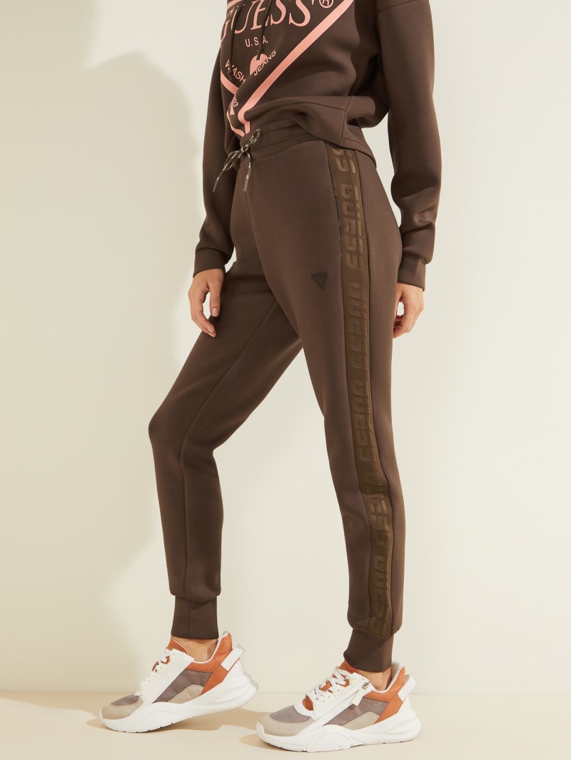 Guess Eco Allie Scuba Joggers Women's Pants Chocolate | 4108-RAXEC