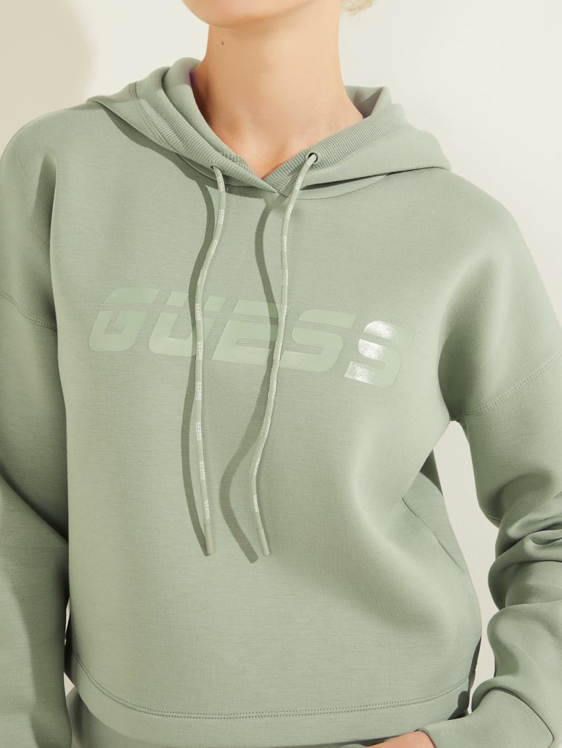 Guess Eco Allie Scuba Women's Hoodie Green | 2459-ETBVO