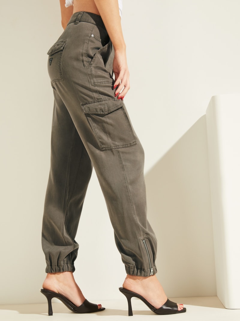 Guess Eco Bowie Cargo Chino Women's Pants Dark Grey | 4379-KSNYB