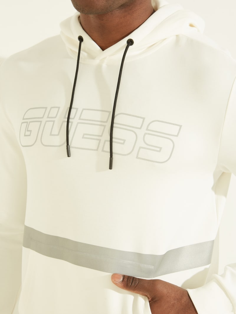 Guess Eco Jefferson Men's Hoodie White | 7841-XYQVL