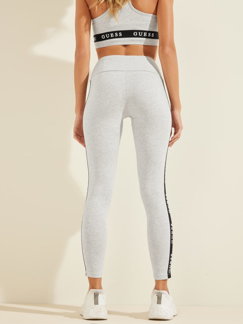 Guess Eco Logo Tape Leggings Women's Pants Grey | 5146-EHKBU