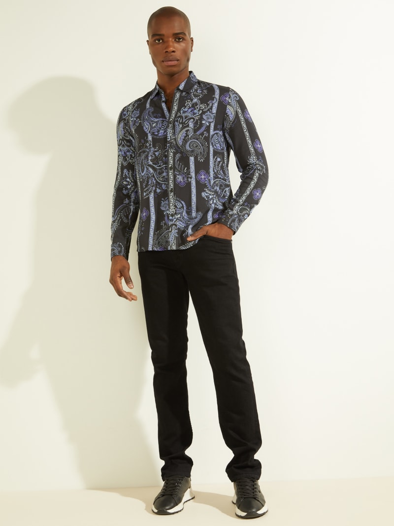 Guess Eco Paisley Men's Shirts Stripes | 4310-TNHOW