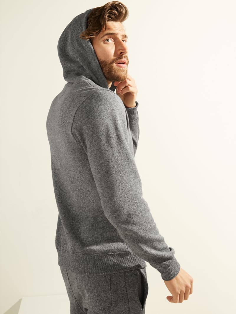 Guess Eco Roy Embroidered Logo Men's Hoodie Grey | 4329-MORCX