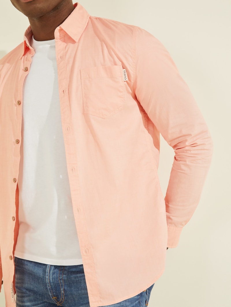 Guess Eco Sunset Men's Shirts Pink | 6530-HIJUX