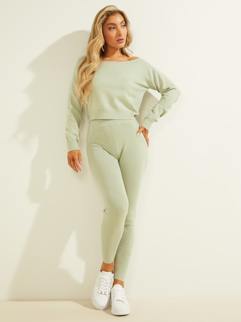 Guess Eco Tiana Pullover Women's Sweaters Mint | 2658-ONSKL