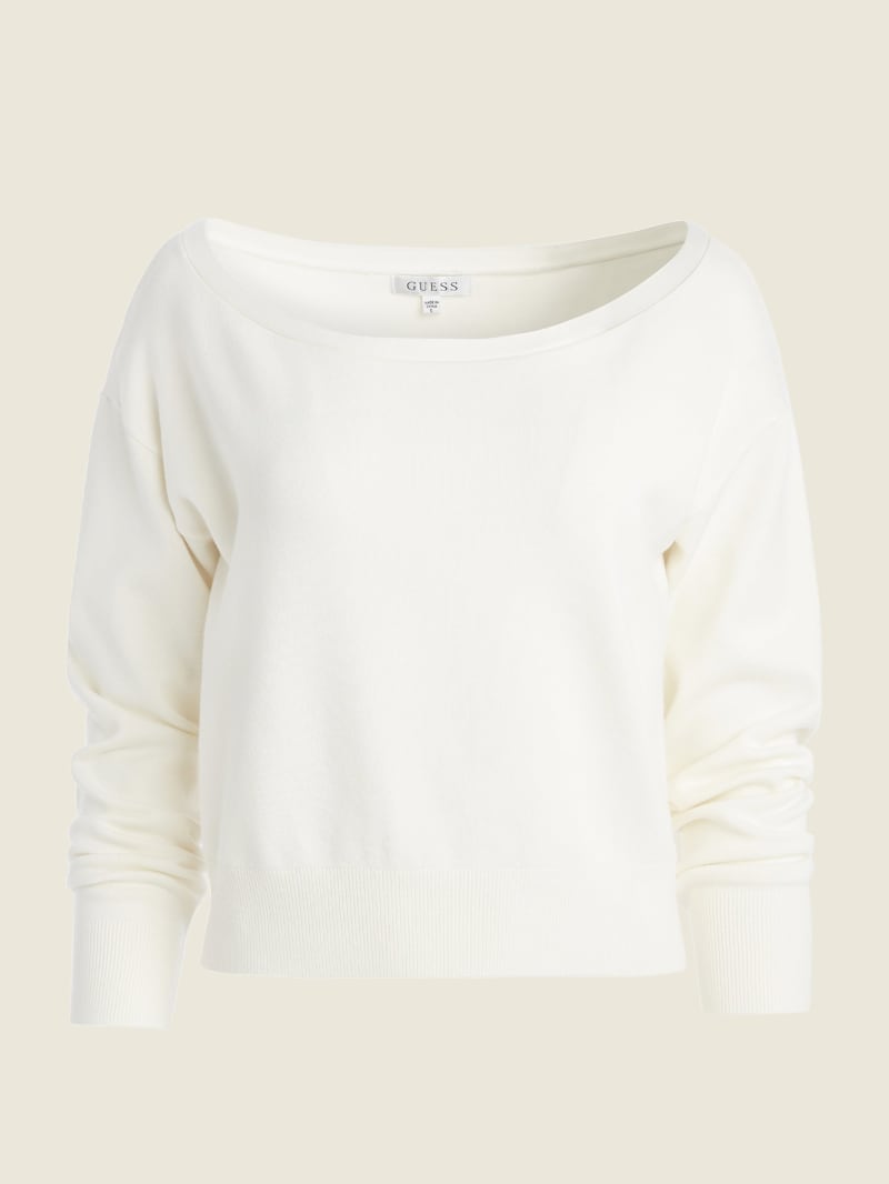 Guess Eco Tiana Pullover Women's Sweaters White | 3679-PZBNL