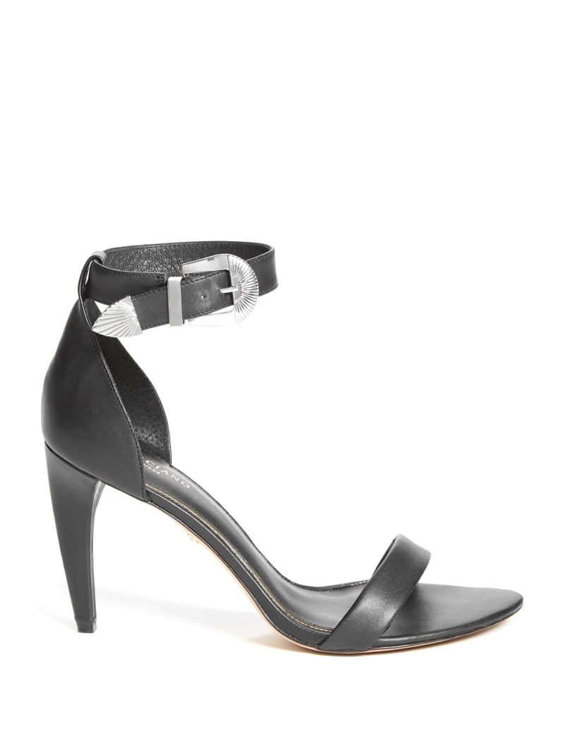 Guess Elin Buckle Women's Sandals Black | 2085-VMTPS