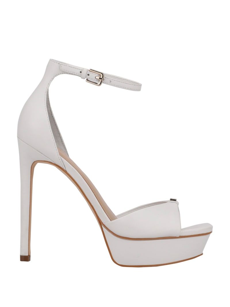 Guess Ellsyn Platform Stiletto Women's Heels White | 6387-NHFZB