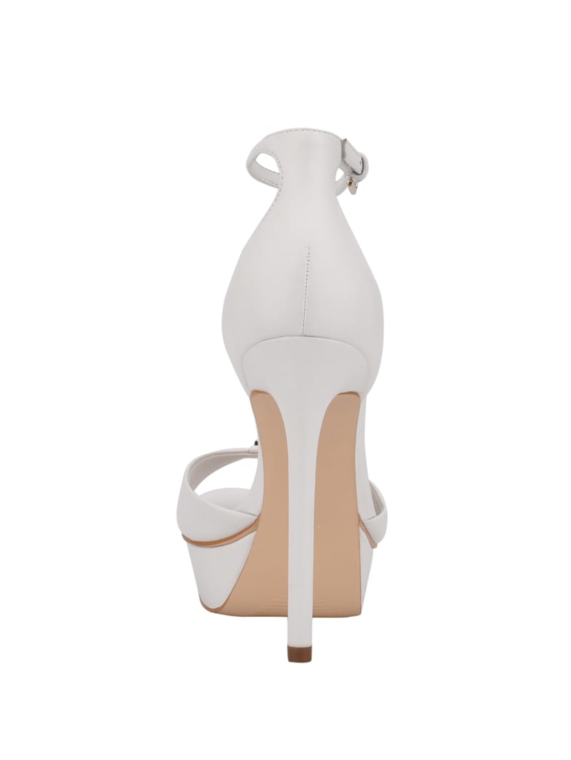 Guess Ellsyn Platform Stiletto Women's Heels White | 6387-NHFZB