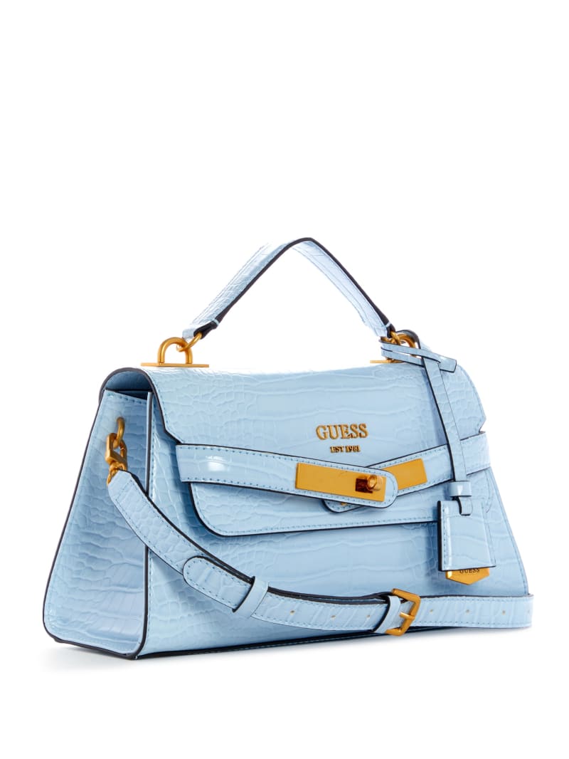 Guess Enisa-Handle Flap Women's Satchel Bags Blue | 5206-UVCGM