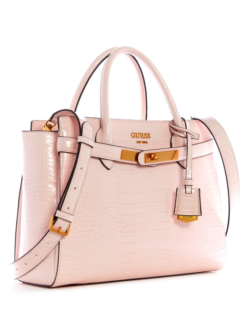 Guess Enisa High Society Women's Satchel Bags Pink | 8740-SGFMP