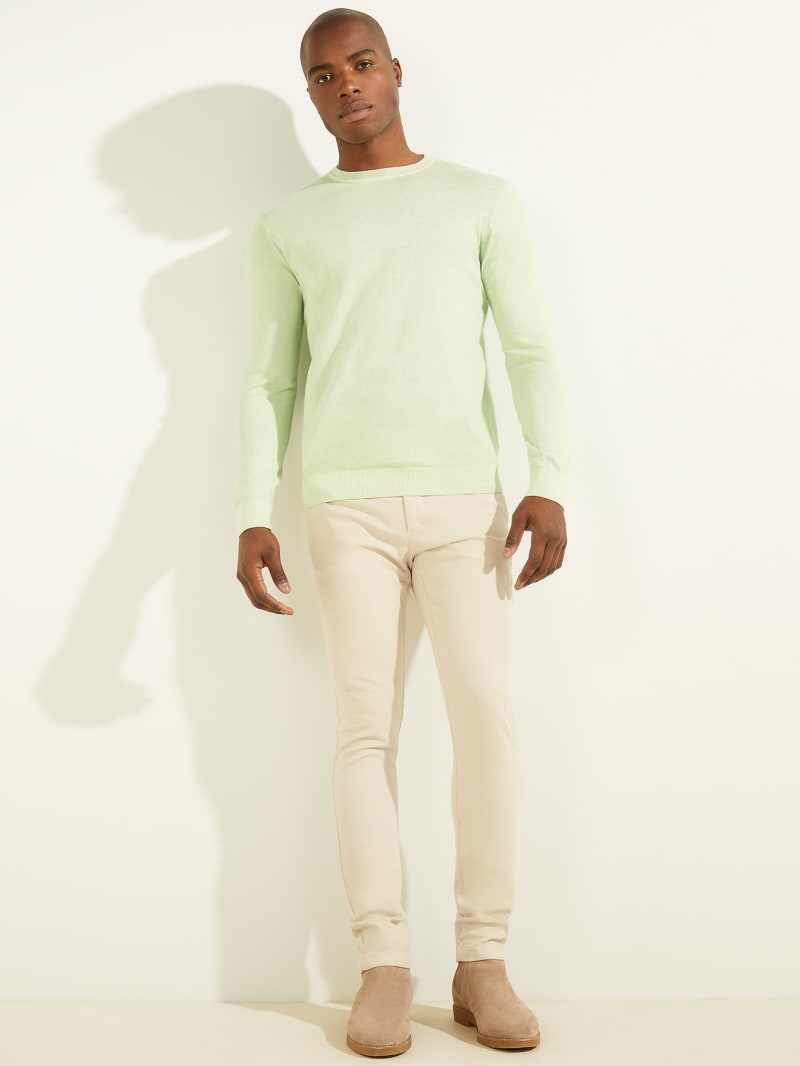 Guess Essential Crewneck Men's Sweaters Mint | 2910-OGKMQ