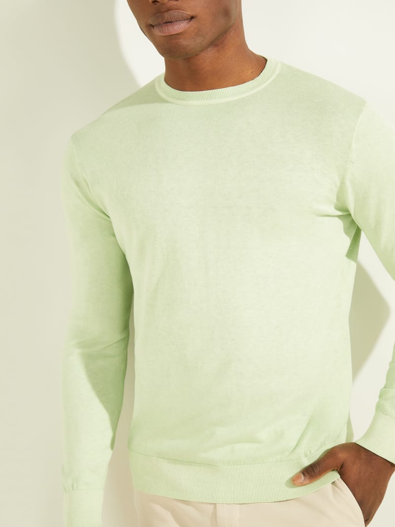 Guess Essential Crewneck Men's Sweaters Mint | 2910-OGKMQ