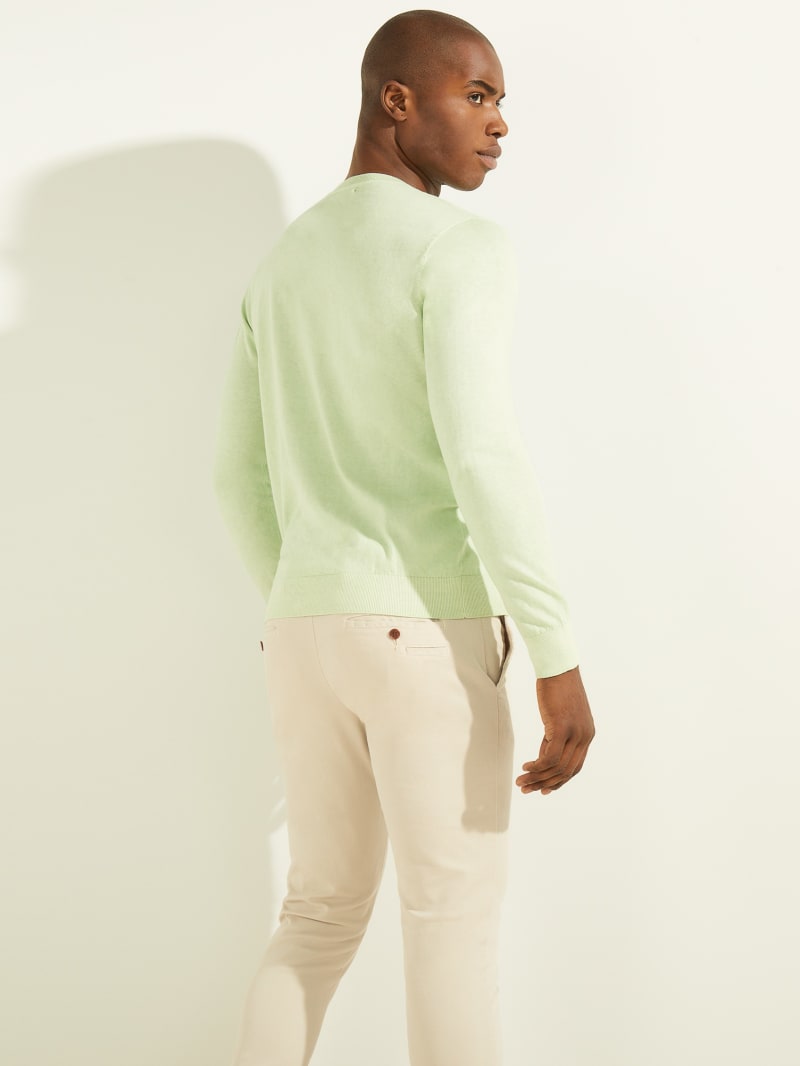 Guess Essential Crewneck Men's Sweaters Mint | 2910-OGKMQ