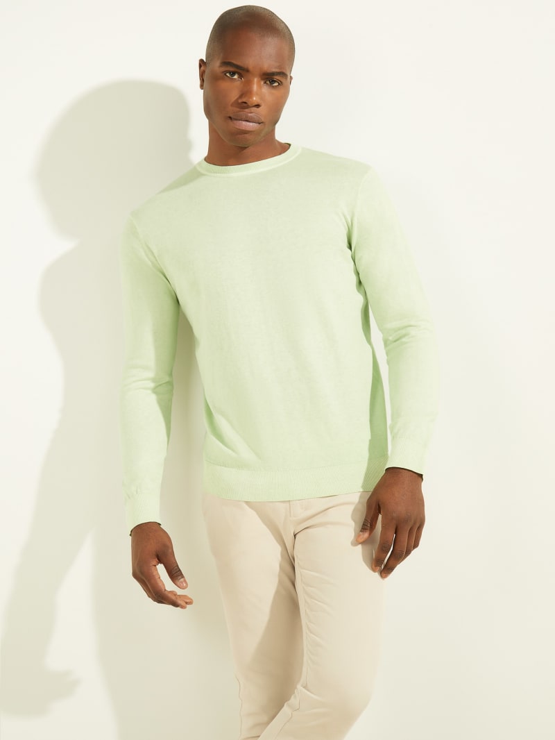 Guess Essential Crewneck Men\'s Sweaters Mint | 2910-OGKMQ