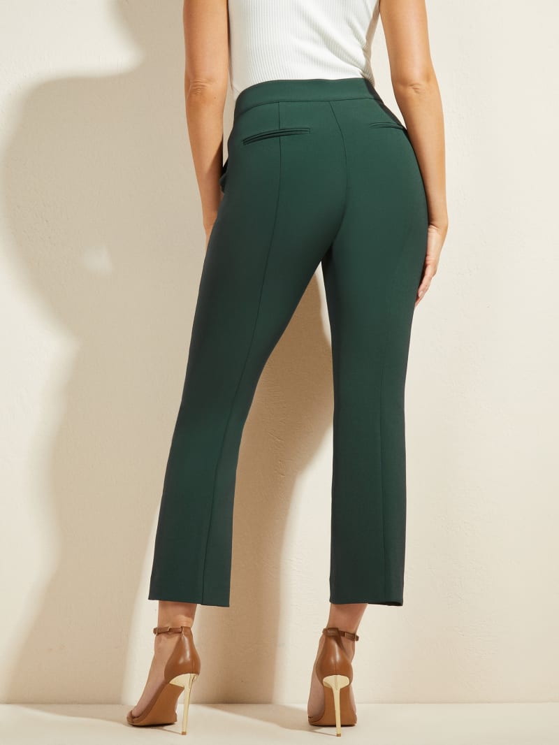 Guess Evelyn Cropped Women's Pants Green | 7486-VGWRZ