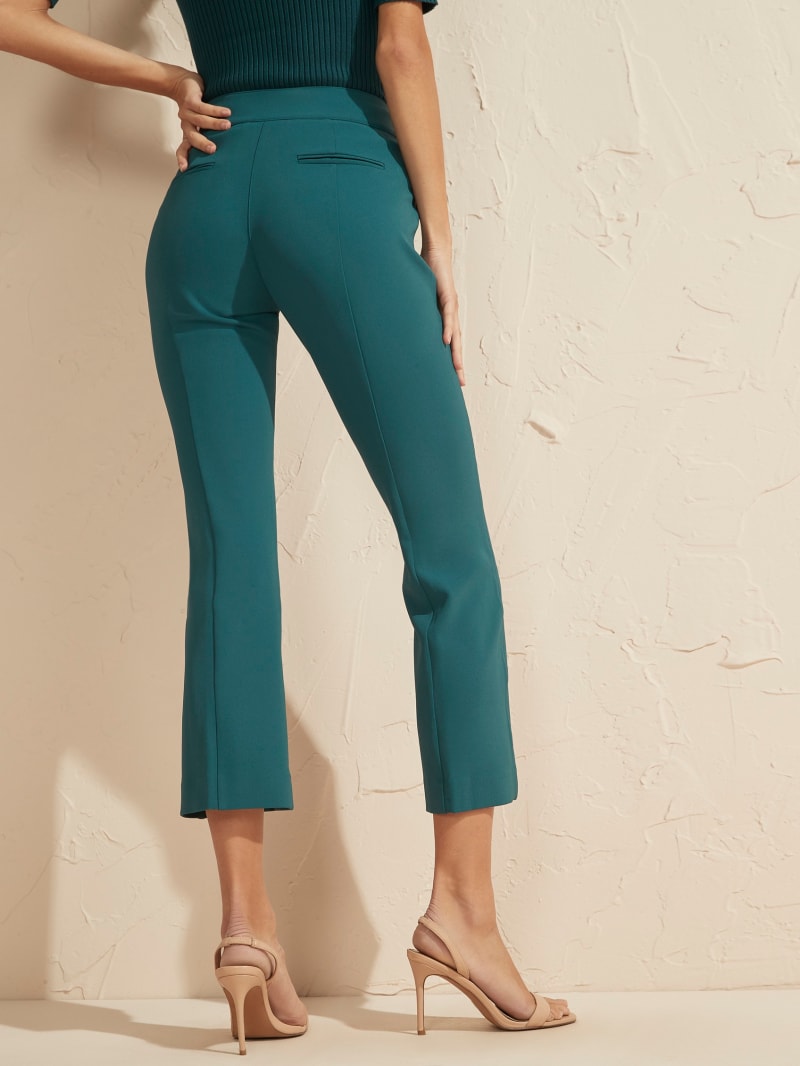 Guess Evelyn Cropped Women's Pants Turquoise | 1985-TVFZI