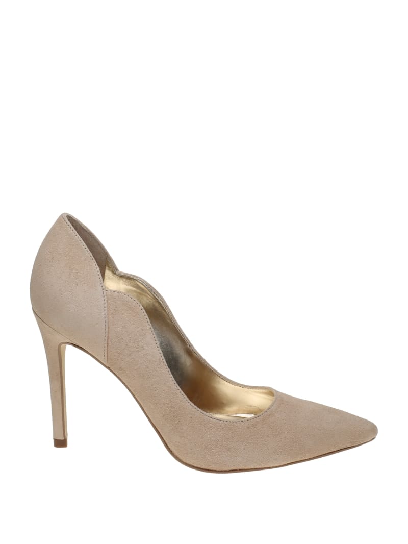 Guess Faida Scallopeds Women's Heels Light Beige | 9703-PCMWZ